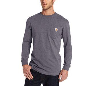 Carhartt Men’s Loose Fit Heavyweight Long-Sleeve Pocket T-Shirt Gray  2XL NEW